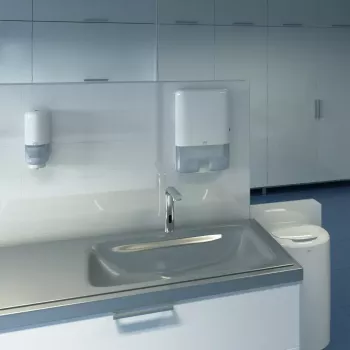 Dispenser sapone Tork 561600 bianco larghezza 112 mm profondità 128 mm altezza 278 mm