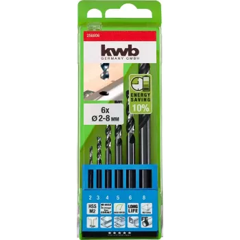 Set di punte da trapano KWB 258806 6 pezzi rotazione destra