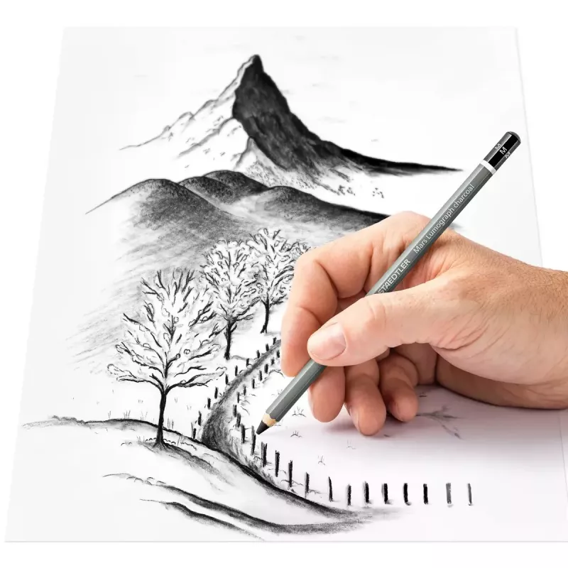 Matita a carboncino Staedtler Mars Lumograph 4 pz. nero