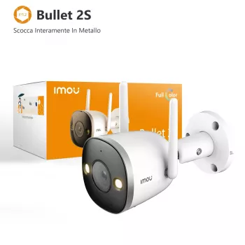 Imou Bullet 2S, telecamera di videosorveglianza IP, interno, con filo e senza fili, esterno, CE, FCC, soffitto/parete