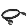 Cavo di alimentazione ACT Powercord spina CEE 7/7 (angolare) - C13 nero 2 m