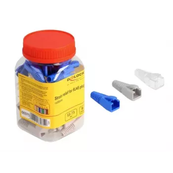 DeLOCK scarico di trazione per connettori RJ45 tagliabile set 50 pezzi colorato