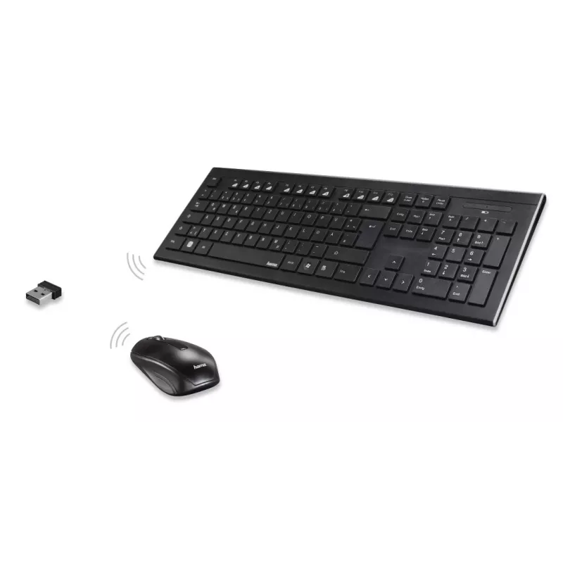 Hama Cortino tastiera mouse inclusi home/office RF wireless QWERTY ucraino nero
