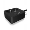 ICY BOX IB-MPS2220B-CH prolunga elettrica 1,9 m 2 prese AC per interni nero