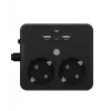 ICY BOX IB-MPS2220B-CH prolunga elettrica 1,9 m 2 prese AC per interni nero