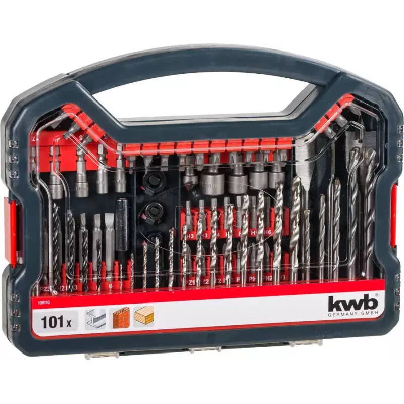Set punte KWB Promo Box Standard 101 pezzi per laterizio, metallo e legno