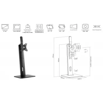 eSTUFF GLB226004 supporto monitor / stand 81,3 cm (32