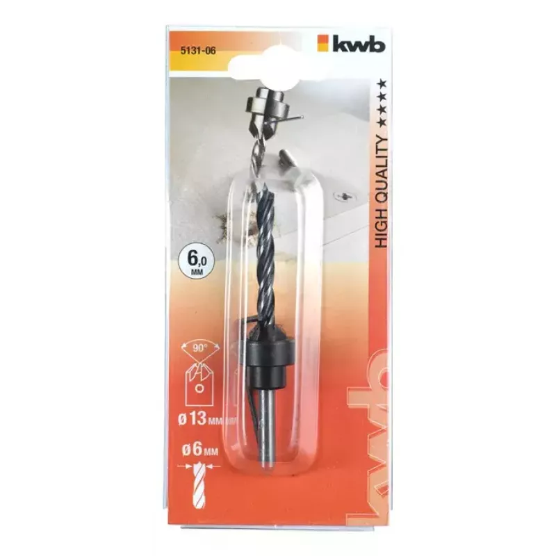 Punta KWB 513106 6 mm per truciolare, legno duro, plastica, legno tenero