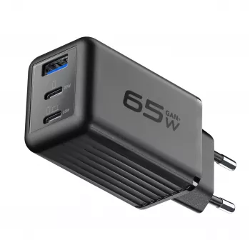 Cellularline Multipower Micro caricabatterie rapido da 65W ultracompatto con 3 connessioni
