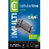 Cellularline Multipower Micro caricabatterie rapido da 65W ultracompatto con 3 connessioni