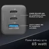 Cellularline Multipower Micro caricabatterie rapido da 65W ultracompatto con 3 connessioni