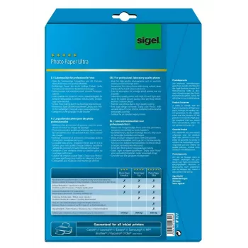 Carta fotografica A4 lucida Sigel IP677