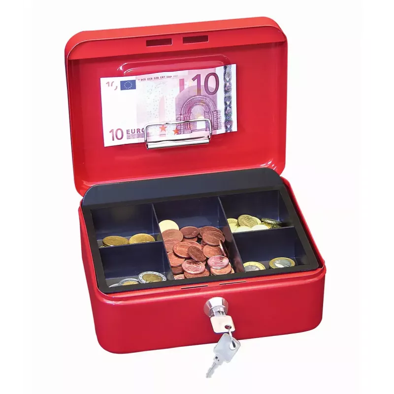 Cassetta portamonete/portacarte WEDO 145 202H acciaio rosso