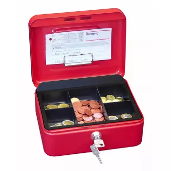 Cassetta portamonete/portacarte WEDO 145 202H acciaio rosso