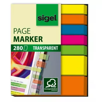 Segnalibri Sigel HN616 flessibili blu verde arancione giallo 280 pz.