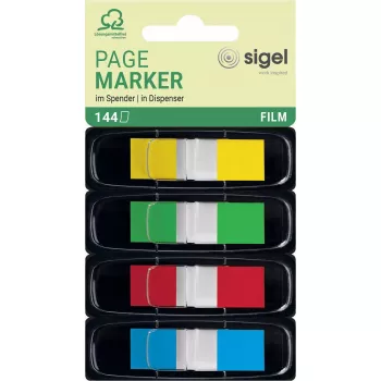 Segnalibri Sigel HN495 segnalibro flessibile blu verde rosso giallo