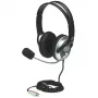Manhattan 175555 cuffie stereo con microfono Classic, microfono flessibile in acciaio inox