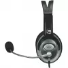 Manhattan 175555 cuffie stereo con microfono Classic, microfono flessibile in acciaio inox