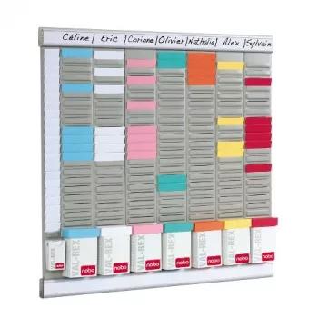 Nobo T-Card Office Planner Kit 24 slot, bianco, 480 mm, 480 mm, 1,97 kg, 497 mm, 37 mm