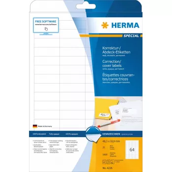 Etichette correttive/coprenti HERMA A4 48,3x16,9 mm 1600 pezzi