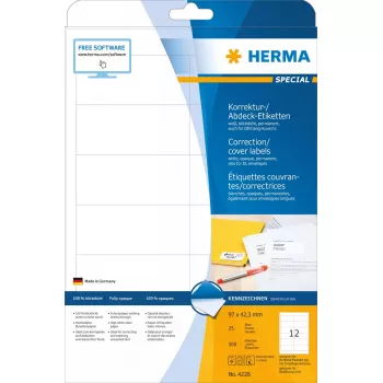 Etichette adesive HERMA A4 97x42,3 mm 300 pezzi
