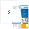 Etichetta per stampante adesiva HERMA 4664 A4 210x99 mm bianco perforato carta opaca 300 pezzi