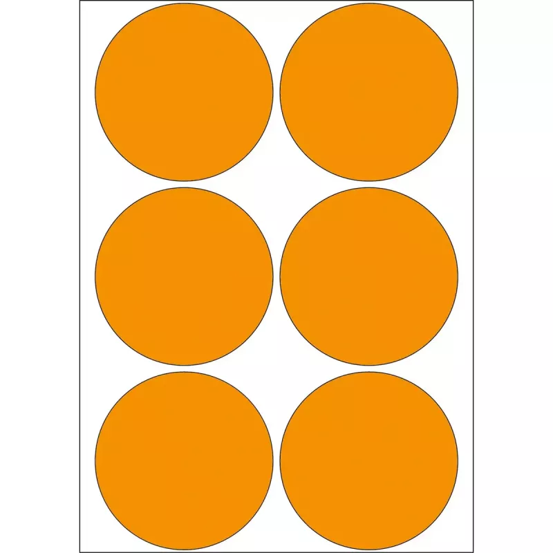 Etichette multiuso HERMA 2284 arancione fluorescente 50 mm rotondo 144 pezzi