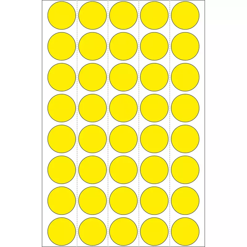 Etichette multiuso HERMA 1280 pezzi rotondo giallo 19 mm