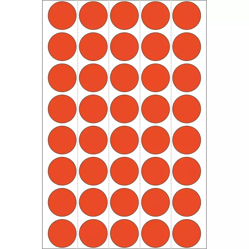Etichette adesive HERMA 1280 pezzi rotondo rosso Ø 19 mm