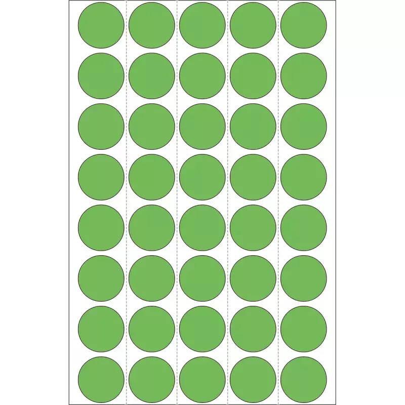 Etichette multiuso HERMA 1280 pezzi verde rotondo 19 mm
