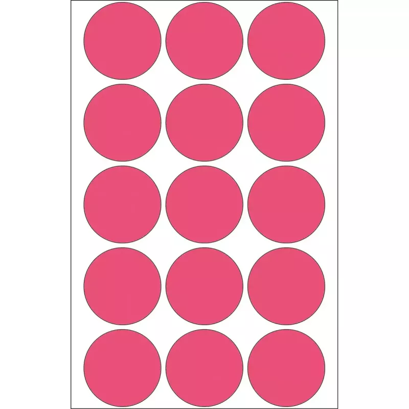 Etichette multiuso HERMA 360 pezzi rosso fluorescente Ø 32 mm