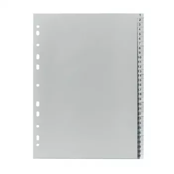Indice a linguette Herlitz 10843712 grigio