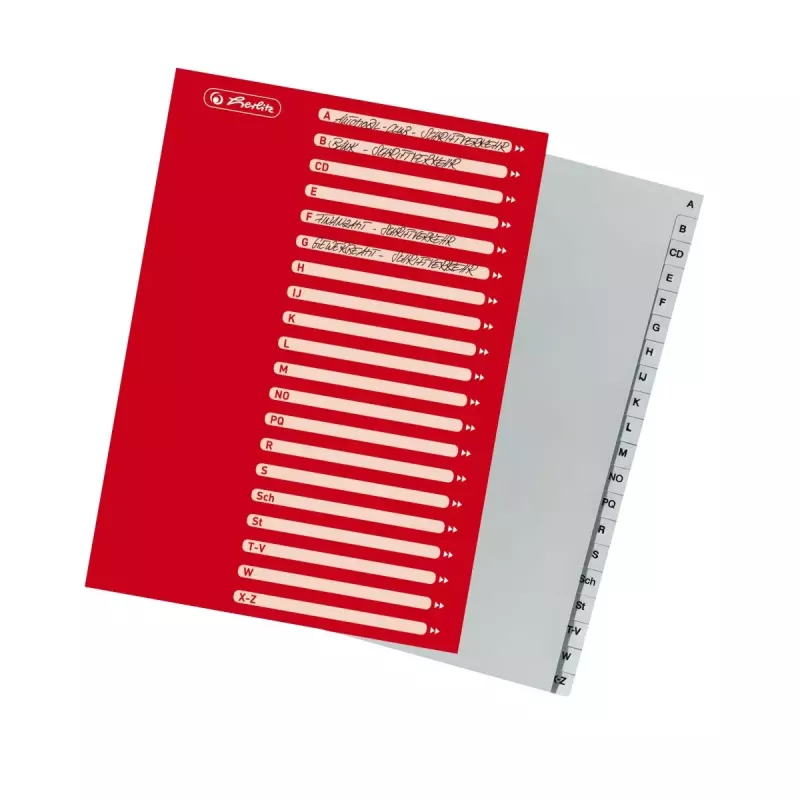 Indice a linguette Herlitz 10901718 grigio