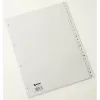 Rexel separatori PP, grigio, alfabetico, indice alfabetico, polipropilene (PP), grigio, A4, 226 mm, 297 mm