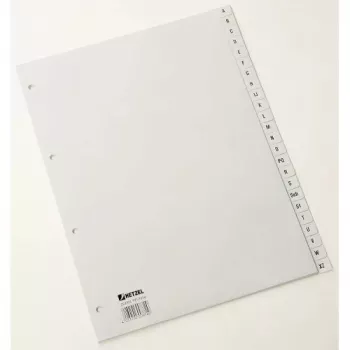 Rexel separatori PP, grigio, alfabetico, indice alfabetico, polipropilene (PP), grigio, A4, 226 mm, 297 mm