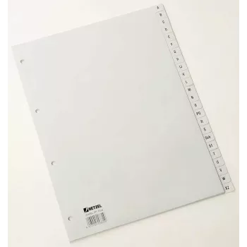 Rexel separatori PP, grigio, alfabetico, indice alfabetico, polipropilene (PP), grigio, A4, 226 mm, 297 mm