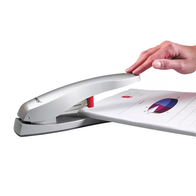 Rexel Odyssey 2100048 cucitrice per impieghi gravosi, 60 fogli, 30% di sforzo in meno, argento