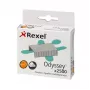 Punti metallici Rexel Odyssey confezione da 2500 pezzi, pacchetto di punti metallici, 2500 punti metallici, acciaio, argento, 60 fogli, 130 g