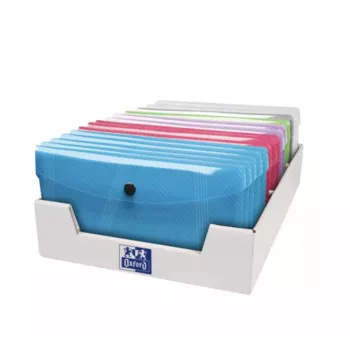 Cartella portabuste Oxford 400031413 polipropilene (PP) blu verde grigio rosa lilla trasparente DL