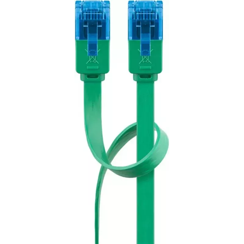 Cavo patch piatto Goobay CAT 6A U/UTP verde 5m