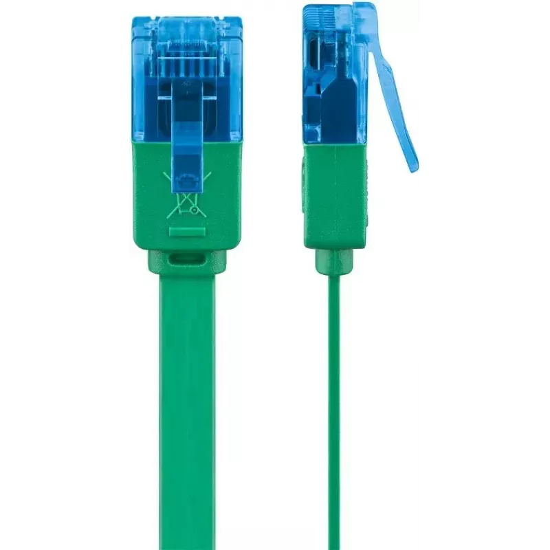 Cavo patch piatto Goobay CAT 6A U/UTP verde 5m