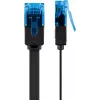 Cavo patch piatto Goobay CAT 6A U/UTP nero 7m
