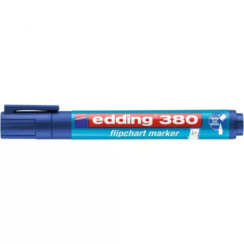 Edding 380 pennarello per lavagna a fogli mobili, 1,5–3,0 mm, blu