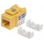 Intellinet connettore femmina Keystone, Cat6, UTP, morsetto a taglio, giallo, piatto, giallo, RJ-45, connettore femmina, 22/26, Cat6