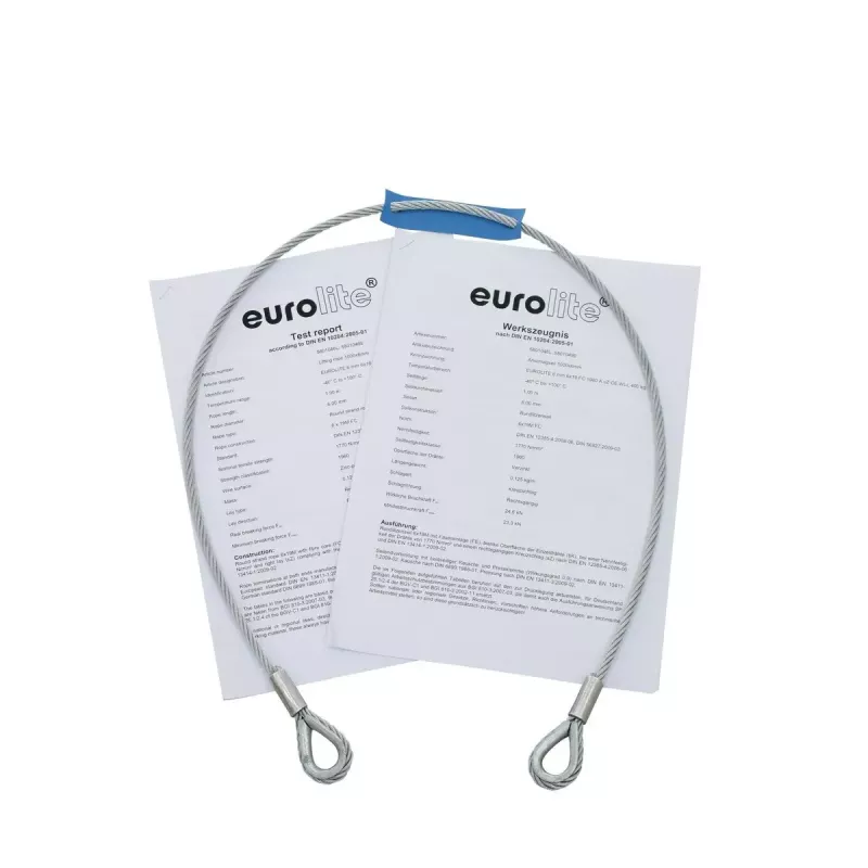 EUROLITE fune di sicurezza AG-15, 4x1000 mm, fino a 15 kg