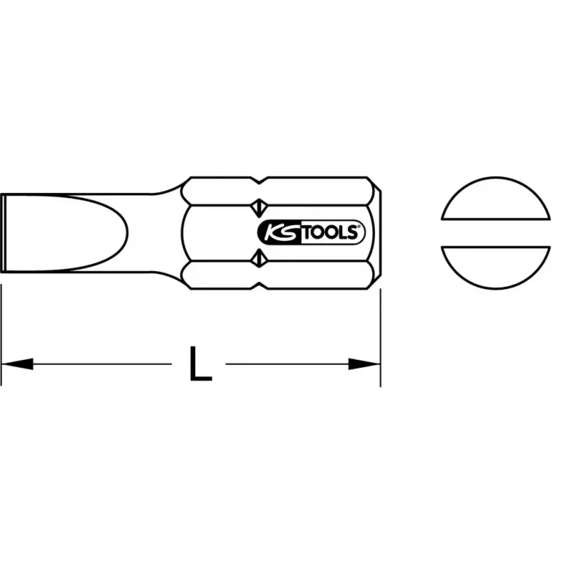 Punta per cacciavite KS Tools 910.2244 acciaio inox 25 mm esagonale