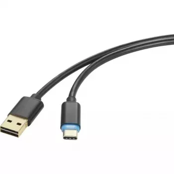 Cavo USB Renkforce RF-4758090 1,5m USB A USB C nero