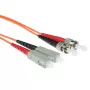 ACT 0,5 m LSZH multimodale 50/125 OM2 cavo patch in fibra ottica duplex con connettori SC e ST