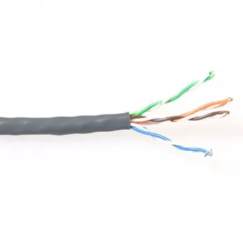 CAT5E U/UTP PVC cavo massivo ACT ES100H 100m grigio