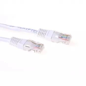 Cavo patch ACT U/UTP CAT6A bianco 3 metri con connettori RJ45